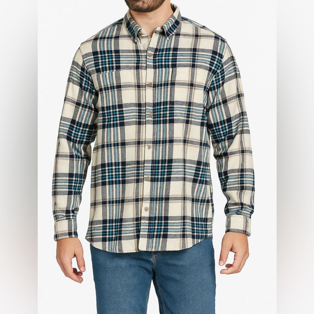 Ridgecut Toughwear Heavyweight Plaid Flannel Shirt | Size Large
